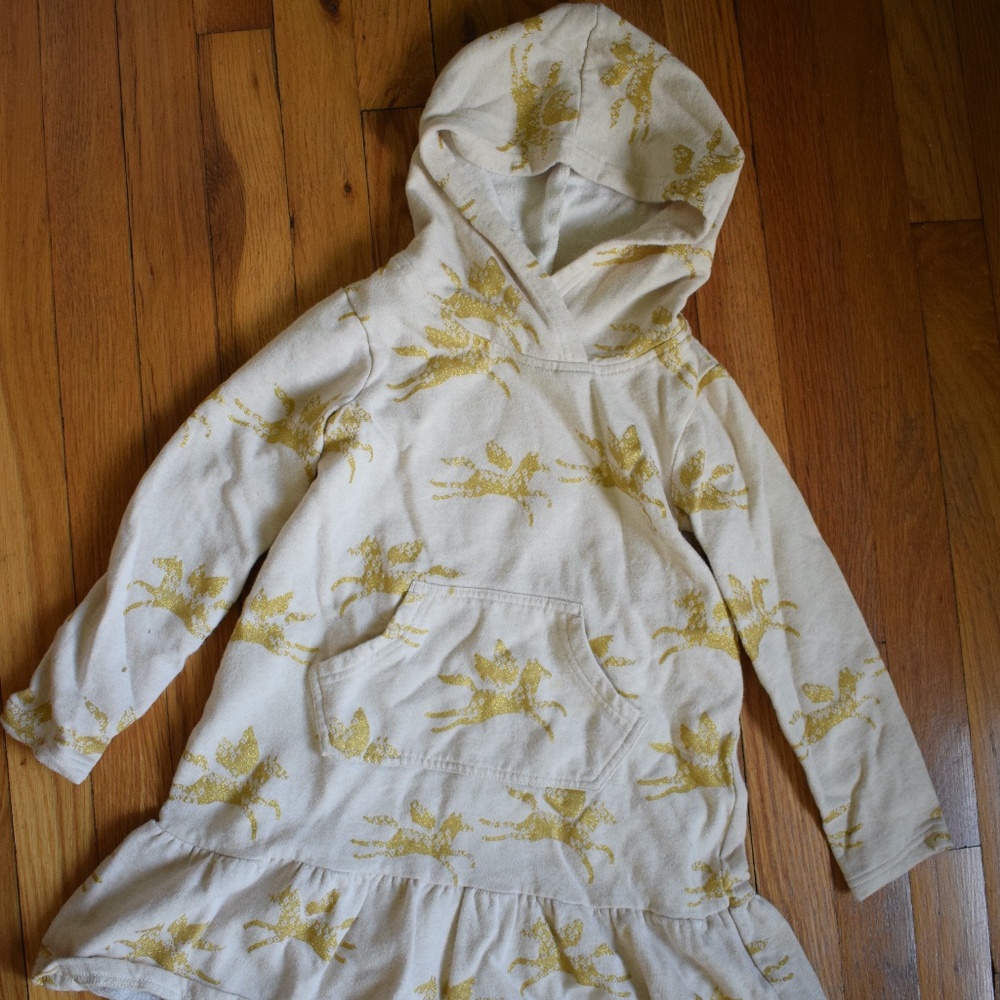 Mini Boden hooded sweatshirt dress